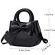 thumbnail image 3 of YOUNXSL Bolsos pequeños de diseñador para mujer con asa superior y lindo lazo, bolsos de cuero y correa para el hombro, 3 of 5