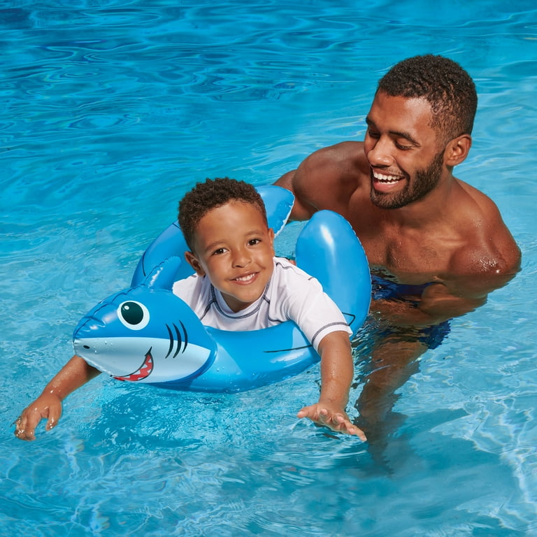 Bluescape Blue Shark Split Inflatable Swim Ring Pool Float for Kids Ages 3 to 6 Unisex Walmart