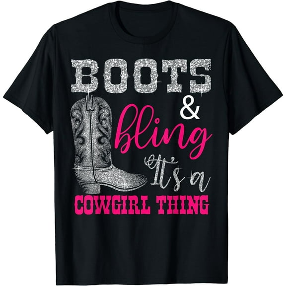 Funny Cowgirl Boots Bling Women Sleeveless Gift Cute Love Country Life T-Shirt, Black