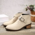 thumbnail image 6 of Mepaouo Women's Ankle Boots Pointy Toe Chelsea Bohe Cowboy Western Booties Low Heels Shoes, 6 of 8