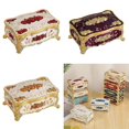 thumbnail image 2 of Jewelry Storage for Women Featuring Glossy Finish Including Alloy Build and Floral Engraving Multicolor, 2 of 4