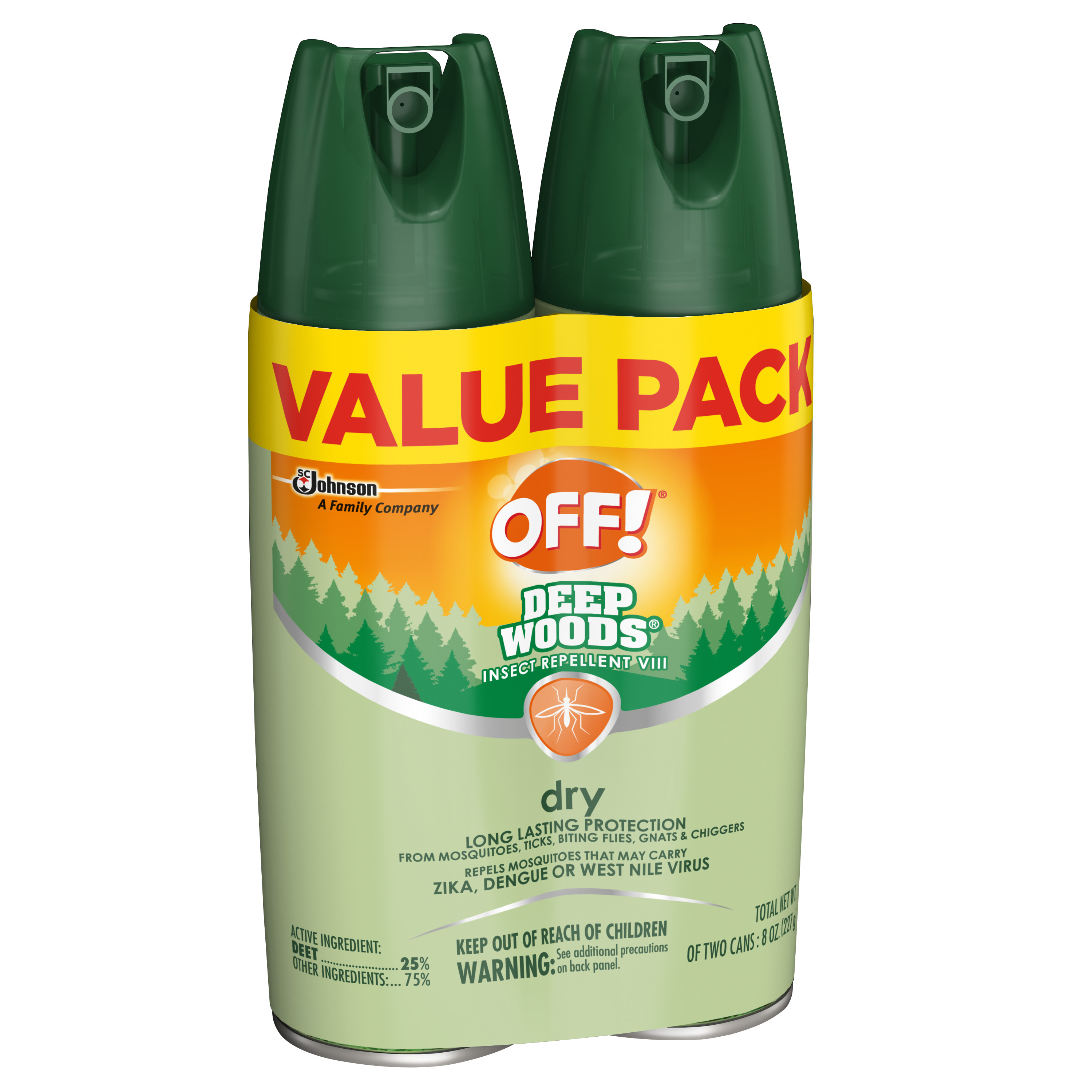 OFF! Deep Woods Non-Greasy Mosquito Repellent Dry Bug Spray with DEET, 4 oz, 2 Count - image 15 of 16