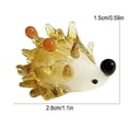 thumbnail image 6 of Hand Blown Hedgehog Figurine Mini Glass Animal Sculpture Collectible Gift for Home Bedroom Tabletop Decor, 6 of 8
