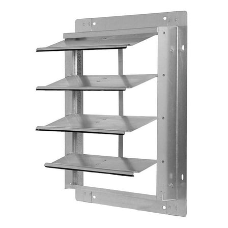 Dayton 12" Backdraft Damper/Wall Shutter, 12-1/2" x 12-1/2" Opening Required (1, 3-Panel)