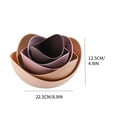 thumbnail image 3 of Gnmfd 5-Piece Porcelain Salad Bowl Set, Microwave Safe Fruit Dessert Cereal Serving Bowls, Nesting Home Kitchen Tableware for Family Dinners Holiday Party Entertaining Gift Ideas Use, 3 of 9