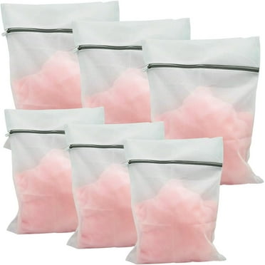 Rirool Mesh Laundry Bags - 6 Pack, Reusable Wash Bags for Lingerie, Socks & More - Travel Organization Set with 3 Large and 3 Medium Bags