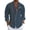 Blue, variant on Men's Linen Shirts Long Sleeve Button Down Casual Shirt Business Dress Clothing Beach Fashion Summer Tops Blue L