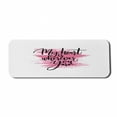 thumbnail image 1 of Love Computer Mouse Pad, My Heart is Wherever You are Romantic Valentines Day Words Ink Style Calligraphy, Rectangle Non-Slip Rubber Mousepad Large, 31" x 12", Pink Black White, by Ambesonne, 1 of 2
