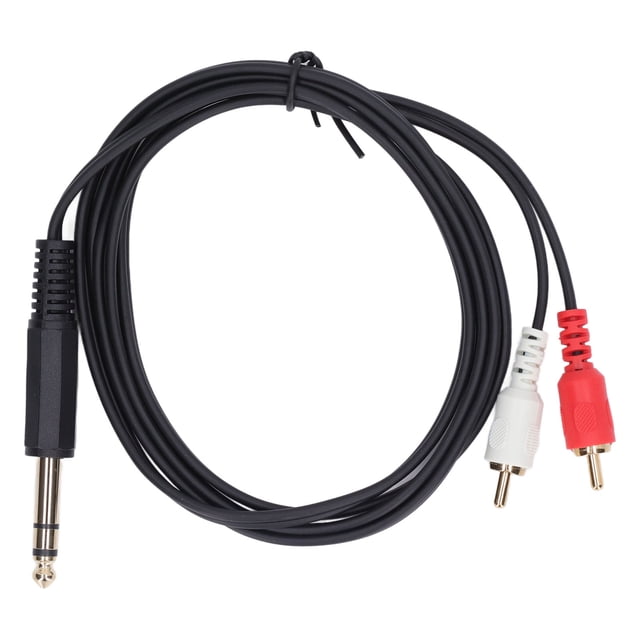 Cable RCA macho a macho, cable de 6,35 mm a 2 RCA, cable de inserción RC Ato, cable RCA estéreo de mayor durabilidad