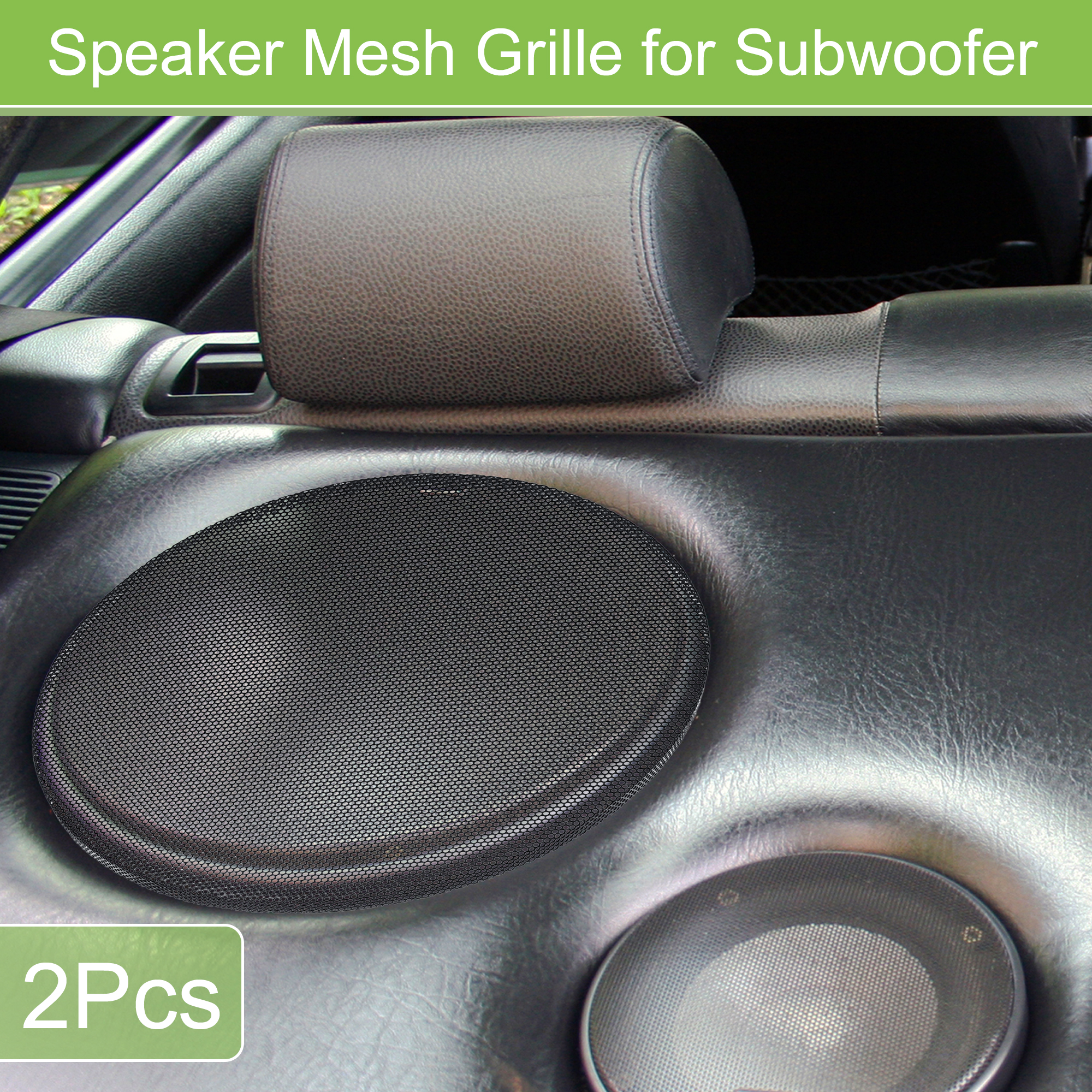 Unique Bargains 2 Pack 1.5 Inch Speaker Grill Mesh for Audio Subwoofer 9.25"x 9.65"x 0.47"