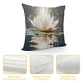 thumbnail image 4 of Creowell Flowers Reflection Fashion Style Dirt-Resistant Throw Pillow Covers for Couch Sofa Bed Living Room Bedroom Square Year-Round Suitable Pillow Case 1PC 22x22in, 4 of 5