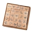 thumbnail image 4 of Rongfmy 25 Pieces Diary Stamp Set Wood Stamps for Scrapbooking Drawing Diary Planner Butterfly, 4 of 8