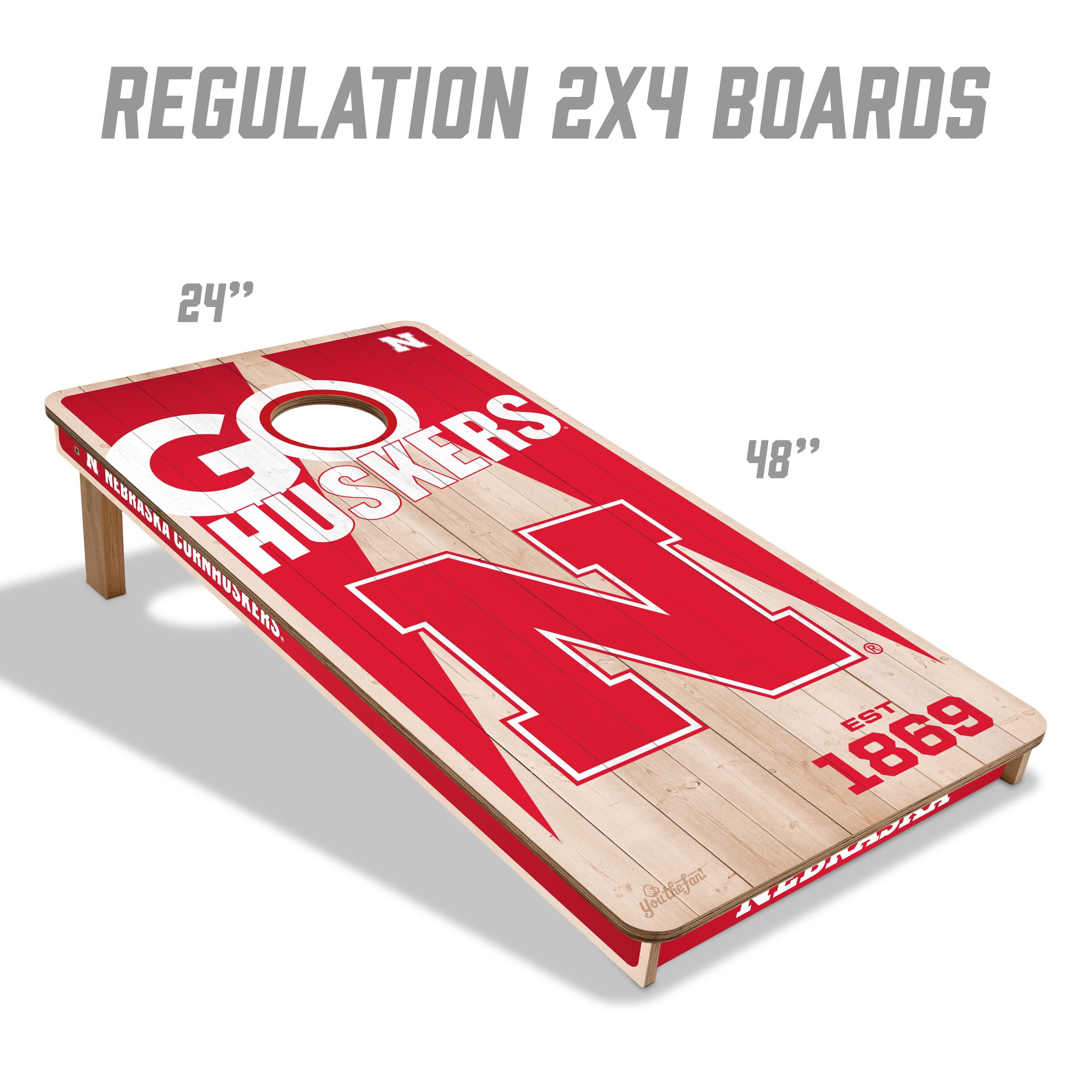 YouTheFan NCAA Nebraska Cornhuskers 2' x 4' Cornhole Game