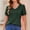 Army, variant on USSUMA Workout Tops for Women Fashion Casual Women's Solid Short Sleeve V-neck Button T-shrit Top Blouse Casual up to 4 Off Navy Polyester L