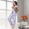 thumbnail image 5 of Bixox Women's Purple Butterfly Patterned Pajama Pants Loungewear, 5 of 5
