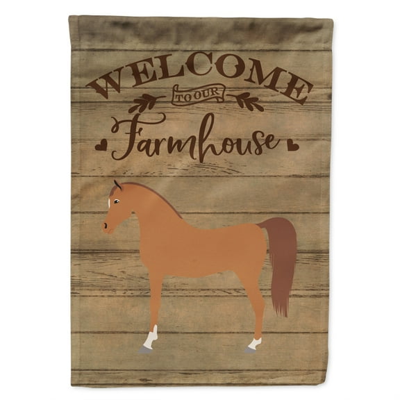 Carolines Treasures CK6855GF Arabian Horse Welcome Garden Size outdoor-flags, Multicolor