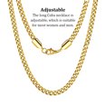 thumbnail image 4 of Jumpingount Necklace Simple Style Long Adjustable Sweater Corrosion Men Resistant Decoration Necklaces Accessories Cuba*Couple Chain Women Type3, 4 of 6