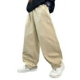 thumbnail image 2 of Boys' Pants Boys Baggy Jeans Boys Summer Casual Cargo Pants Loose Fit Activewear Sweatpants for Sports Outdoor Play Comfortable Kids Trousers 4-12 Years, 2 of 6
