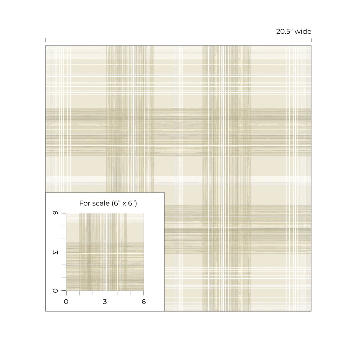 Stacy Garcia Home Sand Dollar Crossroads Plaid Peel and Stick Wallpaper - 20.5 in. W x 10 ft. L Roll