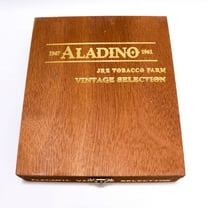 Aladino Elegante Vintage Selection Empty Wood Cigar Box 7.5" x 6.5" x 1.75"