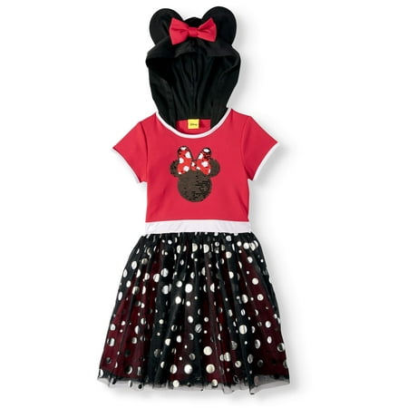 Minnie Mouse Flip Sequin Cosplay Tutu Dress With Hood (Little Girls & Big Girls)