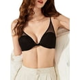 thumbnail image 3 of ZAXARRA Women’s Mesh Bralette, Soft Lightly Padded Wireless Bra Adjustable Spaghetti Strap Everyday Bra, 3 of 4