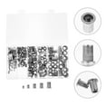thumbnail image 2 of MasteelfCA 190pcs Rivet Nuts Aluminum Alloy Flat Head Threaded Insert Rivnuts Assortment, 2 of 8