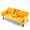 Beige, variant on Sofa Bed, 70-inch Foldable Futon with Cup Holder and Side Storage, Cotton Linen Fabric, Multi Functional for Small Spaces, Yellow