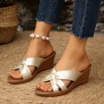 thumbnail image 2 of Wovix Women'S Slipper Open Toe Cross Band Sandals Platform Classic Simple Shoes Footwear Indoor Outdoor Shoes, 2 of 8