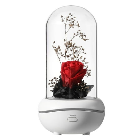 

Everlasting Flower Aromatherapy Colorful Light LED Night Light Portable Aromatherapy Lamp Rose Aromatherapy Oil Diffuser Can Be Used As A Gift Rose Aroma Dif