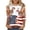 #0096-White, variant on Shihyeh Women 250 USA Anniversary Independence Day Shirt America Flag Patriots 4Th of July Shirts Round Neck Tshirts 3/4 Sleeve Tops