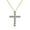18K Gold (High Carbon Diamond), variant on 925 Sterling Silver Women's Necklace with Vintage Moissanite Pendant and Peace Cross Clavicle Chain