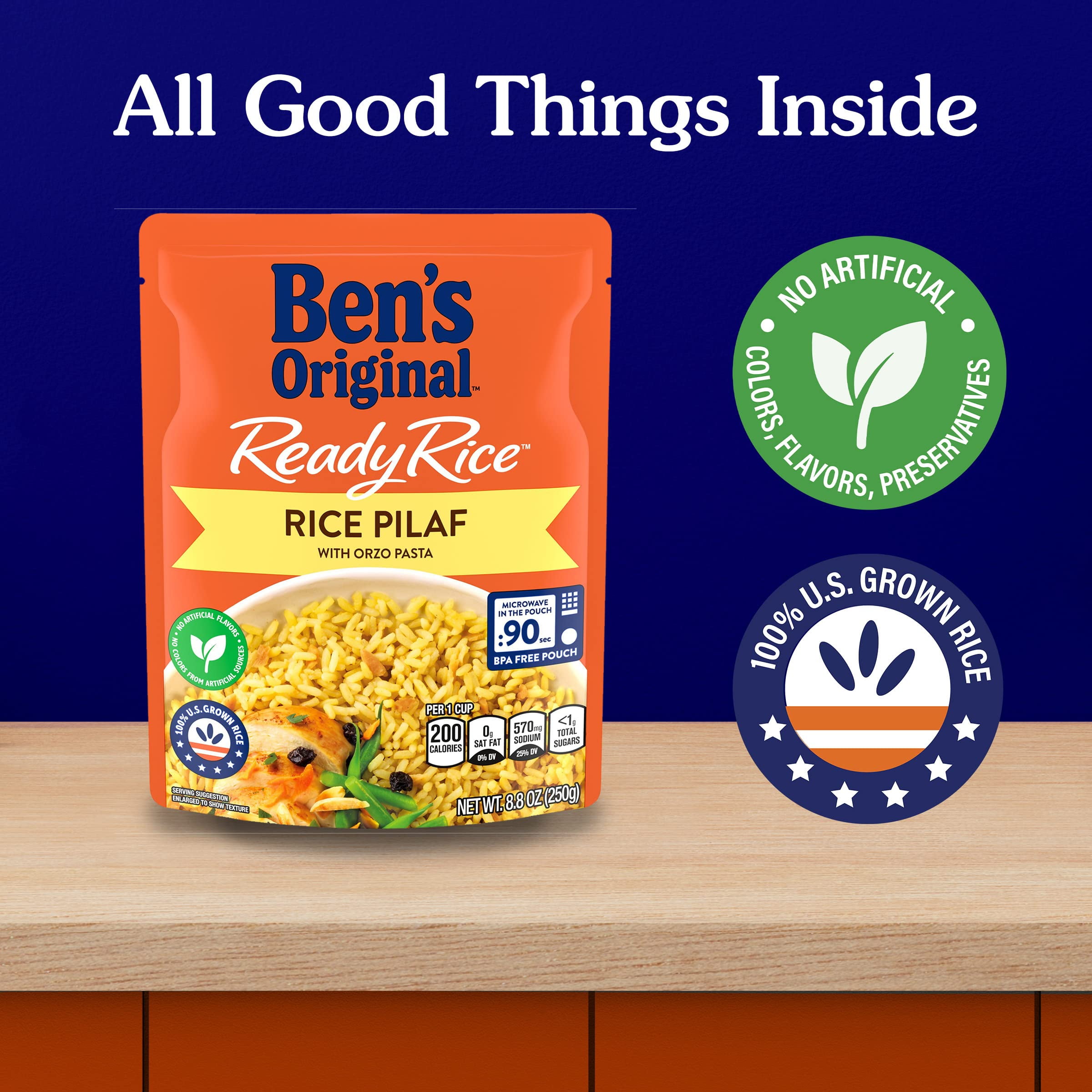 Ben's Original Ready Rice Rice Pilaf Flavored Rice (Pack of 3)