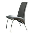 thumbnail image 2 of Furniture of America Duell Faux Leather Dining Chair in Gray (Set of 2), 2 of 5