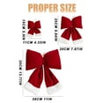 thumbnail image 3 of 9.84"x 7.87" Red Velvet Christmas Bows, Large Decorative Velvet Bows for Wreath, Garland, Tree Decor, Holiday Party Decoration, Bow, 3 of 7