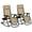 Beige, variant on 2-Seat Wooden Adirondack Chair Patio Bench with Table, Outdoor Loveseat Fire Pit Chair for Porch Backyard Deck, Carbonized Brown