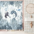 thumbnail image 2 of Mermaid Shower Curtain, Sea Animal Sea Turtle Coral Sea Star Reef Fish Sea Shell Sea Theme Waterproof Shower Curtain, Teal and Blue Fabric Shower Curtain Set with 12PCS Hook,70X70IN, 2 of 6