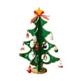 thumbnail image 2 of Mini árbol de Navidad Decoración de escritorio Decoración navideña Madera Novedad Escritorio Verde, 2 of 9