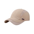 thumbnail image 3 of Xijirk Baseball Cap Mesh Side Breathable Curved Brim Sport Hat for Running Outdoor Daily Wear,Beige,One Size, 3 of 3