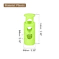 thumbnail image 2 of Unique Bargains 30Pack 4mm Cord Lock Plastic Double Hole Spring Toggle Stoppers, Light Green, 2 of 5