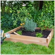 Outdoor Essentials Homestead 3 ft. x 3 ft. Natural Cedar Raised Garden Bed