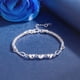 thumbnail image 1 of Pulsera de Cadena con Colgante de Corazón Ajustable, 1 of 5
