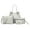 Grey, variant on Women's Purses and Handbags Set 4Pcs Leather Shoulder Bag Top Handle Satchel Zipper Wallet Credit Card Holder