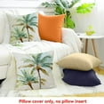 thumbnail image 4 of Creowell 100% Linen Palm Trees Pillow Covers for Home Sofa Couch 18x18in, 4 of 5