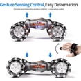 thumbnail image 2 of Deejoy 1:12 RC Stunt Car, 2.4GHz 4WD Remote Control Gesture Sensor Toy Cars, Double Sided Rotating Off Road Vehicle 360° Flips with Lights Music, for Boys & Girls Birthday, 2 of 7