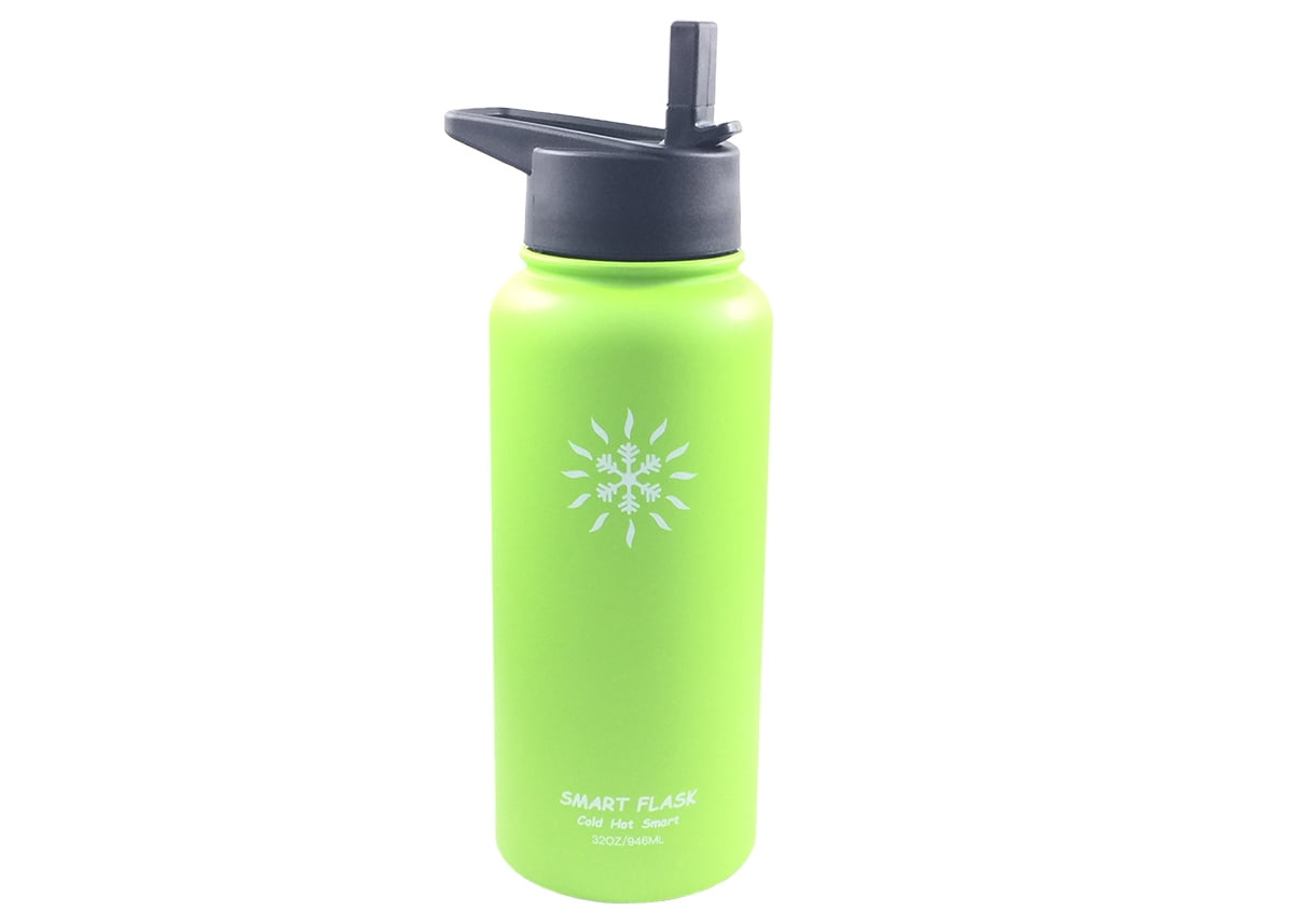 Smart Flask Vacuum Insulated,Stainless Steel Flask with Straw lid. 32oz