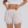 thumbnail image 7 of WHEANG Womens Shorts Lace Satin Safety Shorts Summer Thin Anti-Roll Slip Shorts Stretchy Seamless Underdress Shorts Reusable Casual Loungewear Short Leggings for Summer Dress Size XL Purple, 7 of 7