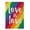 Rainbow, variant on goowrom Gay Flag with Rainbow Pattern, Bright Colors Love is Love Letter Print Festival Banner Decoration