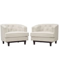 thumbnail image 1 of Modway Coast Upholstered Fabric Contemporary Modern Two Armchair Set in Beige, 1 of 5