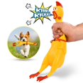 thumbnail image 2 of 3 uds juguetes para perros y mascotas, pollo chillón, sonido chirriante, divertido juguete de seguridad de goma para perros, juguetes para masticar molares, 2 of 5